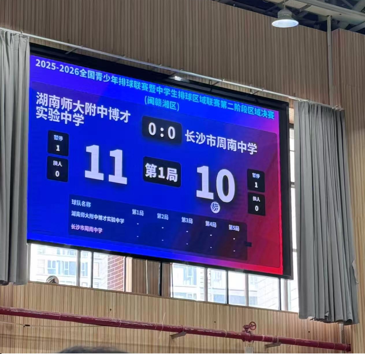 气排球LED大屏计分系统实拍